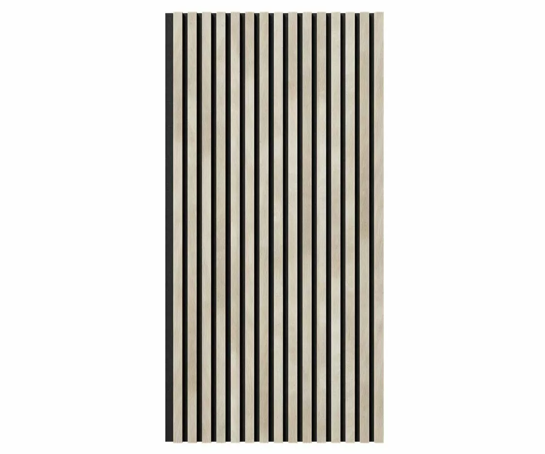 МДФ стеновая панель акустическая Cosca Decor Сканди Ясень Кристалл черный войлок 1200×600×19